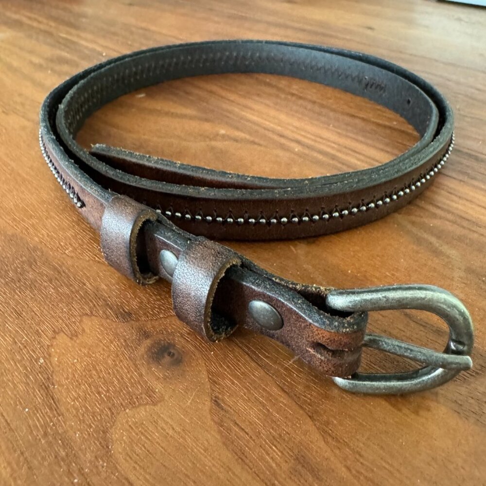 J Jill narrow brown leather belt